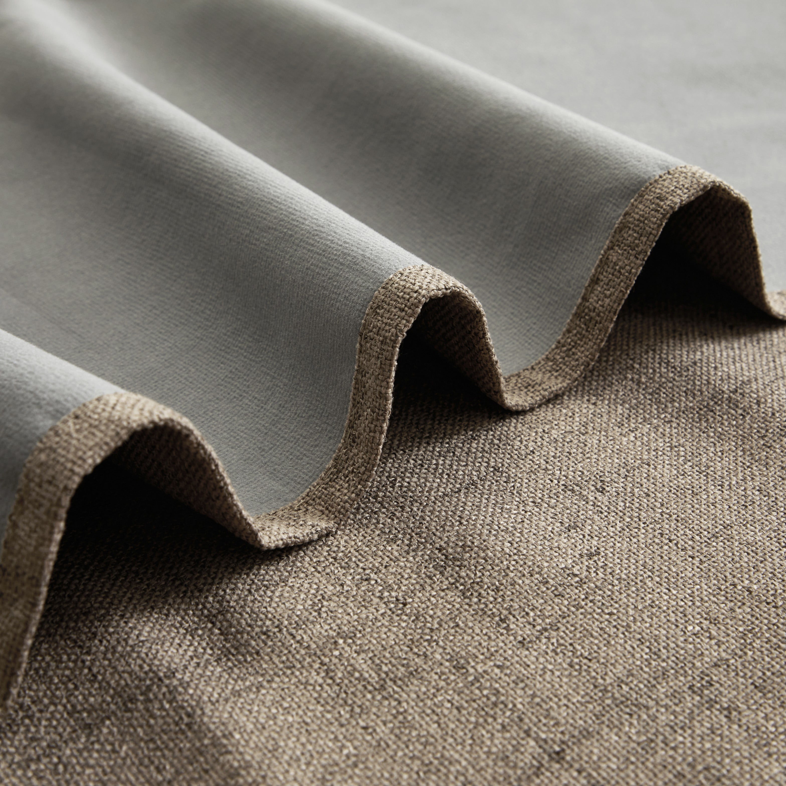 Mainstays Solid Twill Blackout Curtain Panel and Sheers, Set of 4, Brown Bag, 27.5" W x 84" L