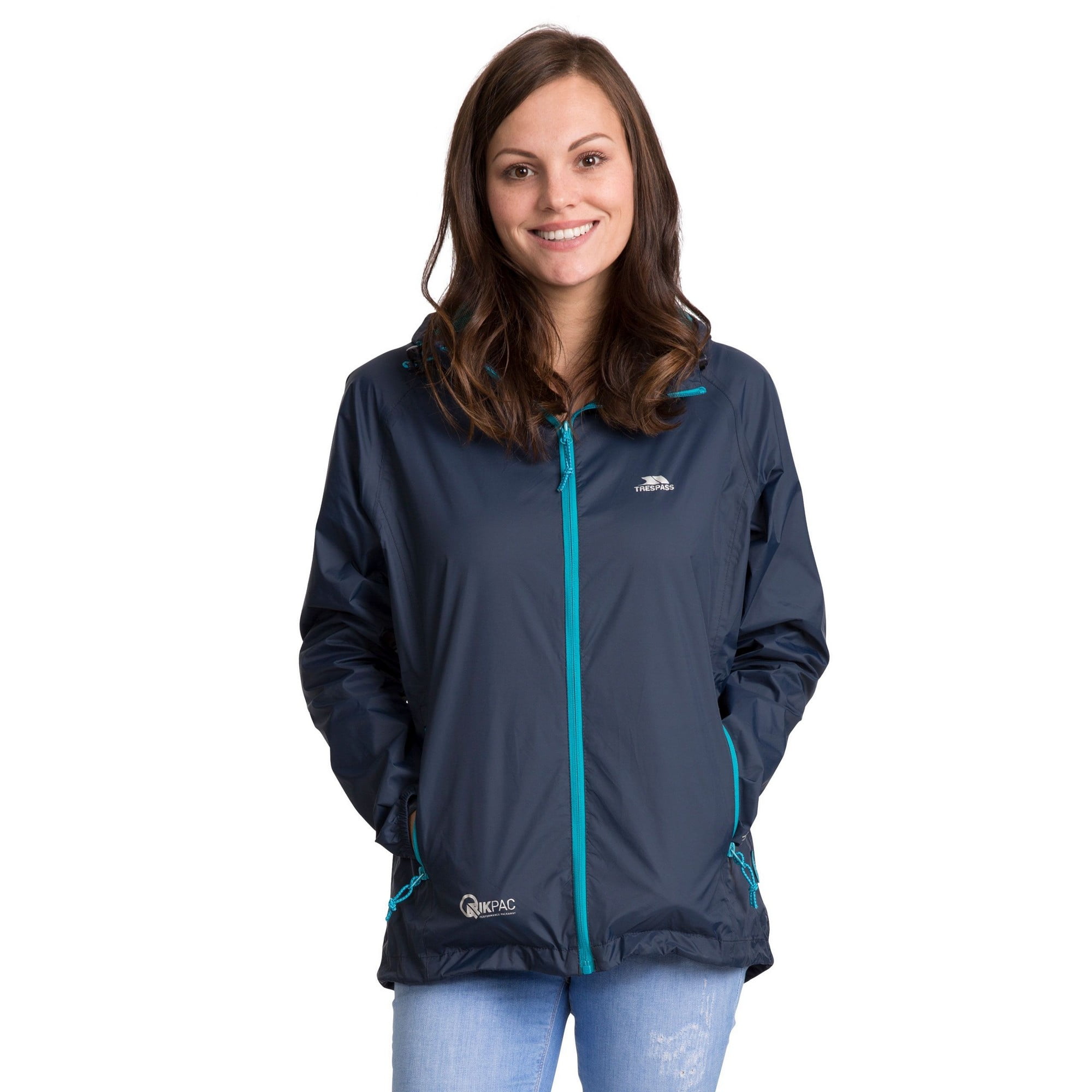 ladies packaway rain jacket