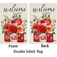 thumbnail image 4 of Valentine Flag, Double Sided Valentine''s Day Flag Couple Bicycle Sweethearts Valentine Garden Flag 28 x 40 Inch Valentine House Flags for Valentine''s Day Decoration with 2 Grommets, 4 of 5