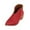 Red, variant on Fesfesfes Chelsea Boots for Teen Girls Mid Heel Shoes Winter Warm Leopard Fashion Side Zipper Pointed Toe Casual Solid Color 9(42)