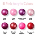 thumbnail image 2 of 8 Pack Pink Matte & Glitter Acrylic Paint Set, Non-Toxic Multi-Surface Craft Paint for Rock, Fabric, Canvas & DIY Art Supplies, 2 of 8