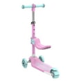 thumbnail image 4 of GOTRAX BoblooPro 3-Wheel Light-Up Kick Scooter for Kids Ages 3-8, with Folding Adjustable/Rmovable Seat, Pink, 4 of 7