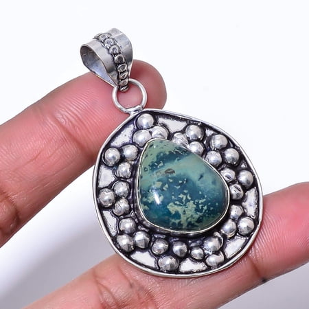 Star Galaxy Jasper - India Handmade 925 Sterling Silver Pendant 2.07" P22
