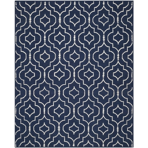 Safavieh Dhurries Navy / Ivory Geometric Area Rug