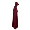 thumbnail image 4 of Hvyesh Men and Women Gothic Hooded Cloak Renaissance Robe Witch Halloween Cosplay Custume, 4 of 5