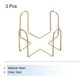 thumbnail image 3 of Soporte de posavasos vintage Uxcell de 3 piezas, soportes de metal dorado para posavasos redondos y cuadrados de 4.3 pulgadas, sostiene 8 posavasos., 3 of 5
