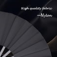 thumbnail image 4 of 2pcs pack Large Foldable Hand Fan 33cm 13inch 2pcs Black Solid Handheld Fan for DIY Painting, 4 of 6