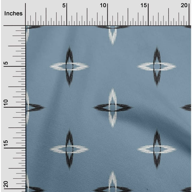 oneOone Cotton Silk Fabric Arrow Ikat Printed Craft Fabric BTY 42 Inch Wide