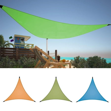 Outdoor Patio Ideas Permeable Patios Sunshades 3*3*3m Sun Shade Sail Equilateral Triangle Permeable Canopy, 95% UV blocking, for Patio Garden Preschool Kindergarten Playground Outdoor ()
