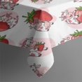 thumbnail image 3 of White Cow Strawberry Pattern Rectangle Tablecloth 60"x84",Waterproof Polyester Rectangle Table Cloth, Wipeable Spillproof Polyester Tablecloth for Dining, Camping, Indoor and Outdoor, 3 of 5