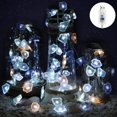 thumbnail image 1 of Cadena de luces LED de cristal marino blanco frío, impermeables, con enchufe USB, temporizador y control remoto para decoración festiva de playa, fiestas en dormitorios, interiores y exteriores, cumpl, 1 of 3