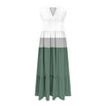 thumbnail image 5 of Women Maxi Long Dress Summer Casual Short Sleeve V Neck Maxi Dresses with Pocket Green M, 5 of 5