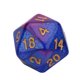thumbnail image 5 of Juego de dados de juegos de rol de mesa coloridos, dados poliédricos de forma irregular (púrpura y azul), 5 of 9