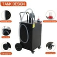 thumbnail image 7 of Acekid 45 Gallon Fuel Caddy, Portable Fuel Transfer Tank with Manual Pump, 4 Wheels, for Gasoline & Diesel, Black, 7 of 7