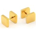 thumbnail image 2 of Stainless Steel Geometric Shape Classical Simple Plain Stud Earrings, 2 of 4