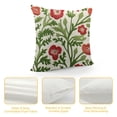 thumbnail image 4 of JEUXUS  Flower Farmhouse Decorative Throw Pillow Cover , Cottage Floral Green Leaves Knit Pattern, 100% Canvas Cushion Case for Sofa Couch Bedroom Decor(Pink Flowers), 4 of 5
