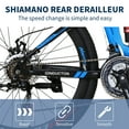 thumbnail image 6 of "Eurobike 26"" Full Suspension Folding Mountain Bike, 21-Speed, 17"" Foldable Frame, Blue", 6 of 6