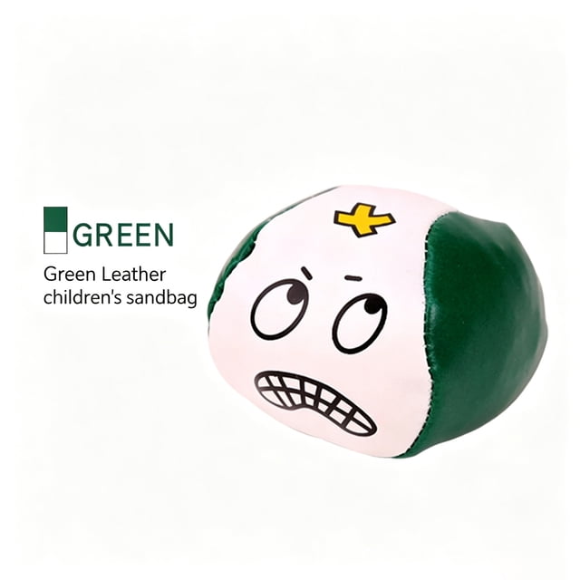 HCBY Kids Sandbag Toy, Funny Expression, Soft Leather, 2 in, Toss Game Toy, Safe for Kids, Durable Stitching, Assorted Colors, Single Pack