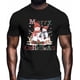 thumbnail image 2 of Camisetas gráficas informales de manga corta con diseño navideño de muñeco de nieve y ciervo para hombre, 2 of 8