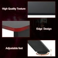 thumbnail image 6 of YRLLENSDAN Ergonomic Gaming Desk Table with Cable Management and Hooks, 45 Inch Large Gaming Computer Desk Table, PC Gamer Desk with R-Shaped Steel Leg, Black and Red, 6 of 9