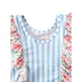 thumbnail image 6 of Emmababy Summer Toddler Kids Baby Girl Swimwear Floral Ruffle Swimsuit Swimming Bathing Suit Beachwear, 6 of 7