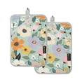thumbnail image 7 of Yayeee Pot Holders Kitchen Heat Resistant with Pocket 7"x9.8" Cotton Oven Cooking Hot Pads, Floral Pattern, 7 of 7