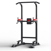 Power Tower Dip Station Workout equipment Pull up Bar for Home Gym Adjustable Height Strength Training Fitness Excercise Equipment,Load 680LBS