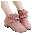 thumbnail image 3 of VMESZQFG Anti-Slip Boots for Girls Kids Girls Boots Synthetic Leather Girls Boots Autumn Winter High Heels Single Boots Short Boots Insulated Boots for Girls Pink, 3 of 9