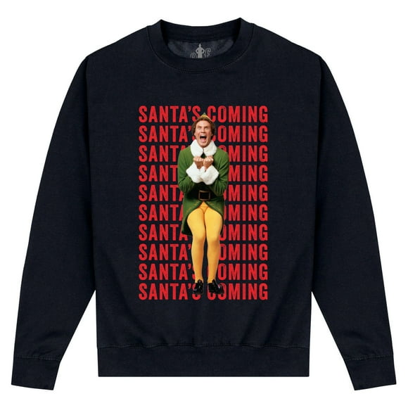 Elf Adult Santas Coming Sweatshirt