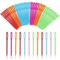 thumbnail image 1 of 50 PCS Large Eye Plastic Needles,2.7Inch/7cm Learning Needles, Safety Plastic Lacing Needles for Kids and Sewing Handmade Crafts(Random Color), 1 of 7