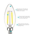 thumbnail image 4 of Luxrite 4W E12 Vintage Candelabra Dimmable LED Light Bulbs, 40W Equivalent 400 Lumens, 5000K Bright White, Blunt Tip, 12-Pack, 4 of 7