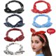 thumbnail image 1 of Paquete de 6 diademas con estampado de cachemira y nudo elástico con estampado retro para la cabeza, diadema con lazo para orejas de conejo para mujeres y niñas, 1 of 5