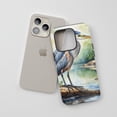 thumbnail image 3 of Heron Bird For All iPhone Series Tough Phone Case Watercolor Nature Art Blue Green, 3 of 7