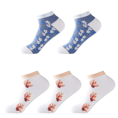 

5 Pairs Socks Adult Socks Comfortable Sweat-Absorbing Loose Flat Socks Non-Slip Cotton Material