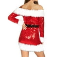 thumbnail image 3 of Ladies' Christmas Red Dress with High Waisted for Christmas Show in Nightclub and Game Made of Polyester Fabric Which Is Sequined and Comfortable, 3 of 5