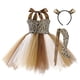 thumbnail image 3 of Vestido con estampado de leopardo para niñas, conjunto de disfraz de fiesta con accesorios para el cabello, cola, 3 of 3