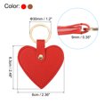 thumbnail image 2 of Uxcell Heart Leather Keychains Leather Key Fobs with Key Rings Keychain Holder for Wedding Gifts Brown, Red 4 Pack, 2 of 6
