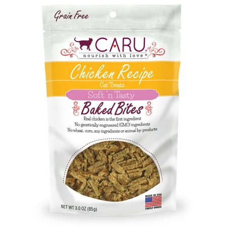 UPC: 0851395005305 | Caru Soft n Tasty Chicken Recipe Baked Bites Cat Treats – 3.0 oz