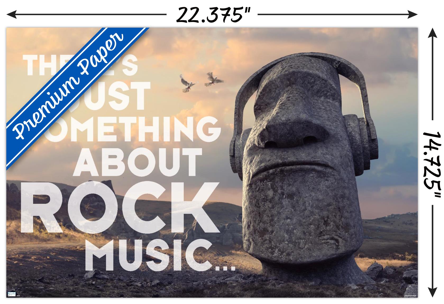 Moai Statue - Music Wall Poster, 14.725" x 22.375"