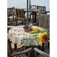 thumbnail image 6 of Sunflower Vintage Outdoor Tablecloth with Umbrella Hole, Rustic Retro Floral Spring Summer Spillproof Waterproof Outdoor Table Cover, Patio Tablecloths for Party/Garden/Picnic, Round 60 inch, 6 of 9