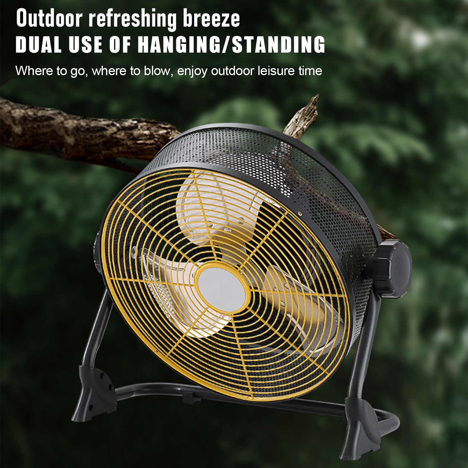 HomeLife Rechargeable Floor Fan, Multi Functional USB Charging Fan, as Emergency Power Bank Battery Fan 12 Inch Cordless Outdoor Portable Fan 32h Running Time 12 Speed Fan