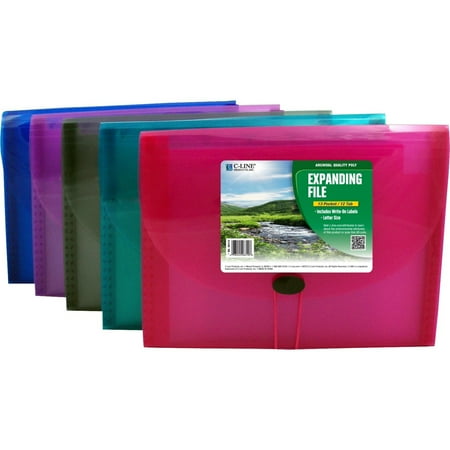 Biodegradable 13-Pocket Letter Size Expanding File, 1 File (Color May Vary)