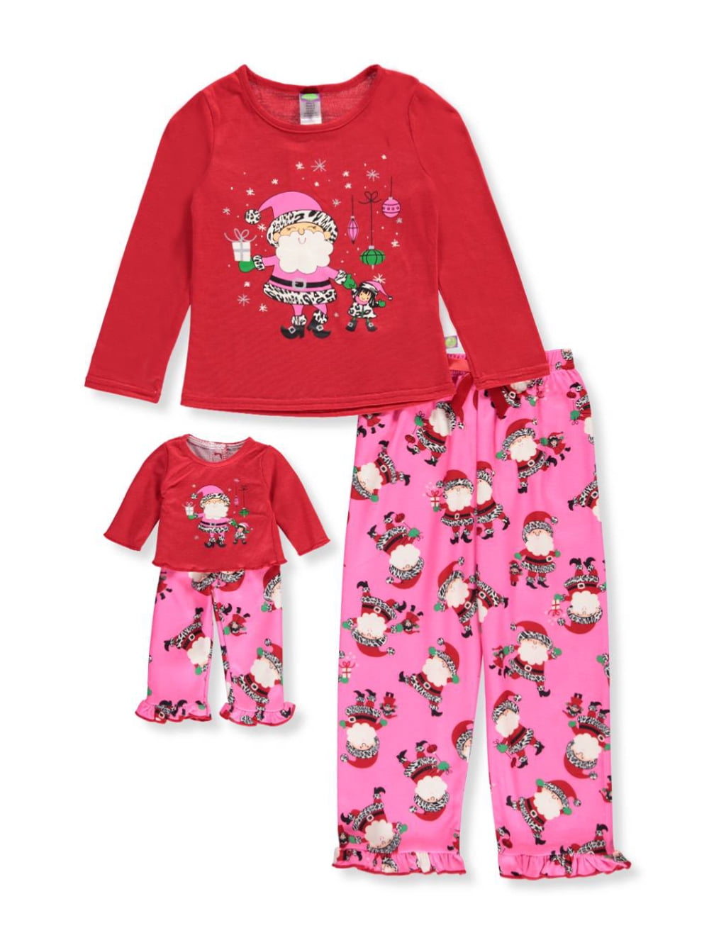 Little Girls' 2Piece Pajamas with Doll Outfit (Sizes 4 6X)