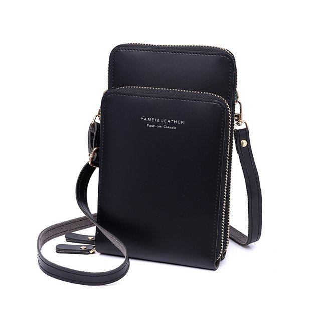 Bolso bandolera para teléfono celular para mujer - Bolso pequeño de cuero de PU Monedero para mujer con ranuras para tarjetas y cremallera y correa brillar Juguete