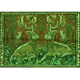 thumbnail image 1 of Ahgly Company Indoor Rectangle Animal Green Traditional Area Rugs, 2' x 4', 1 of 1