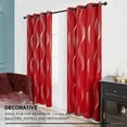 thumbnail image 4 of Deconovo Blackout Curtains for Dining Room, Wavy Pattern Foil Printed, Thermal Insulated Grommet Window Drapes (52 x 84 inch, True Red, 2 Panels), 4 of 10