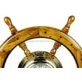 thumbnail image 5 of Nagina International Nautical Porthole Clock Ship Wheel | Roman Numerals (16 Inches), 5 of 5