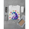 thumbnail image 3 of Unicorn With Flower Circle T-Shirt Women -SPIdeals Designs, Female x-Large, 3 of 4