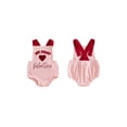 thumbnail image 2 of BemeyourBBs Newborn Baby Girl My First Valentines Day Outfit Romper Overall Heart Embroidery Bodysuit Overalls Cute Infant Spring Summer Clothes, 2 of 9