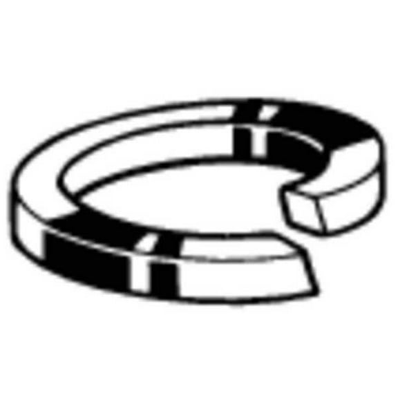 Split Lock Washer, For Screw Size M12 Stainless Steel, Plain Finish, 50 PK